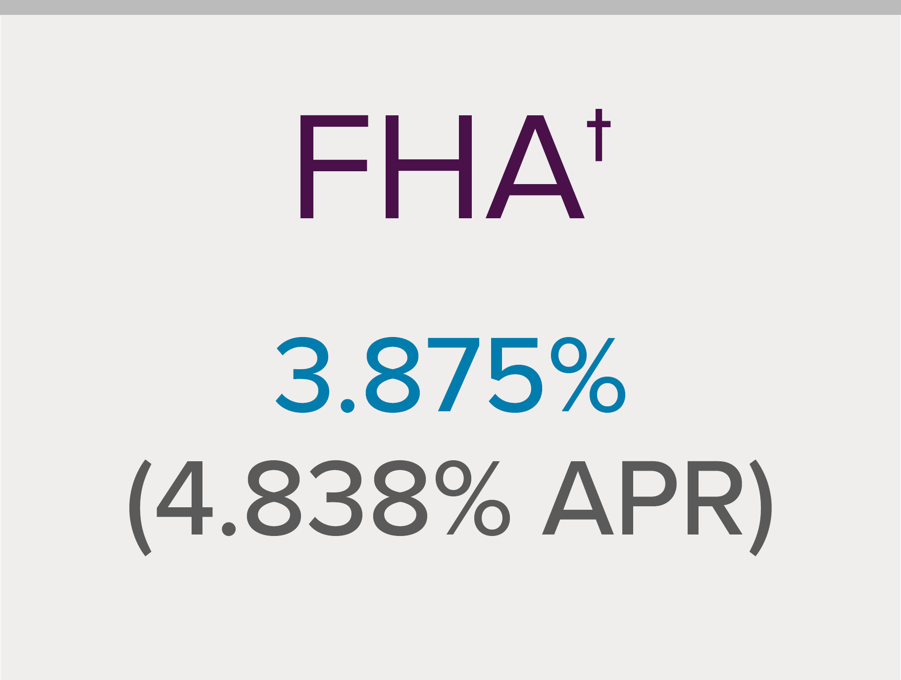 3.875% (4.838% APR) FHA