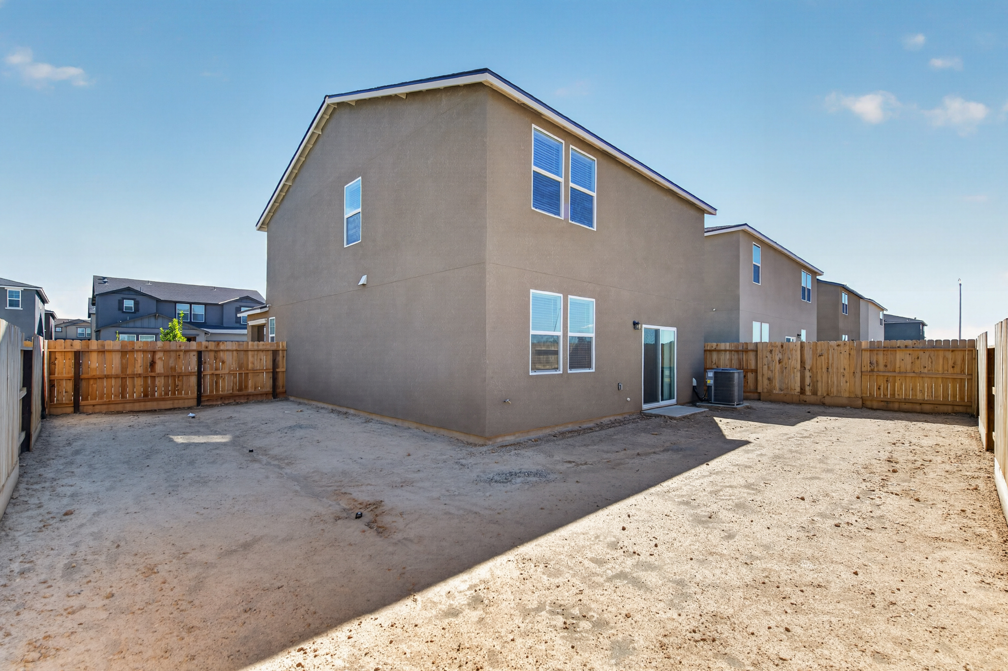 A building with a fence around it.