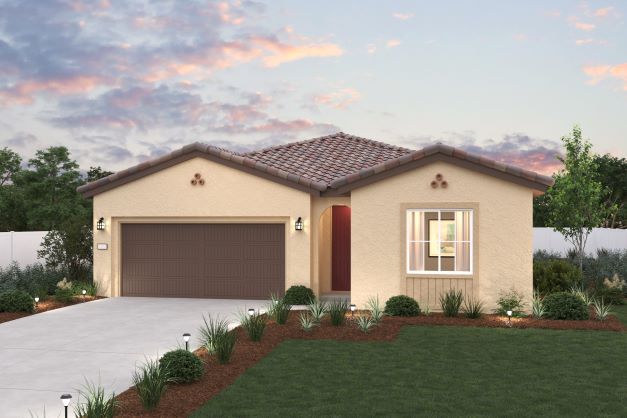A house with a garage.