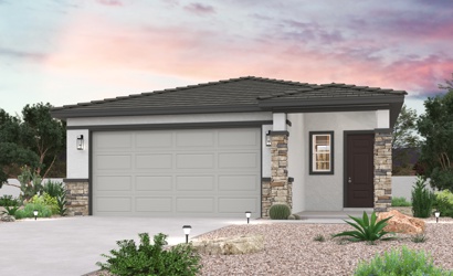A house with a garage.