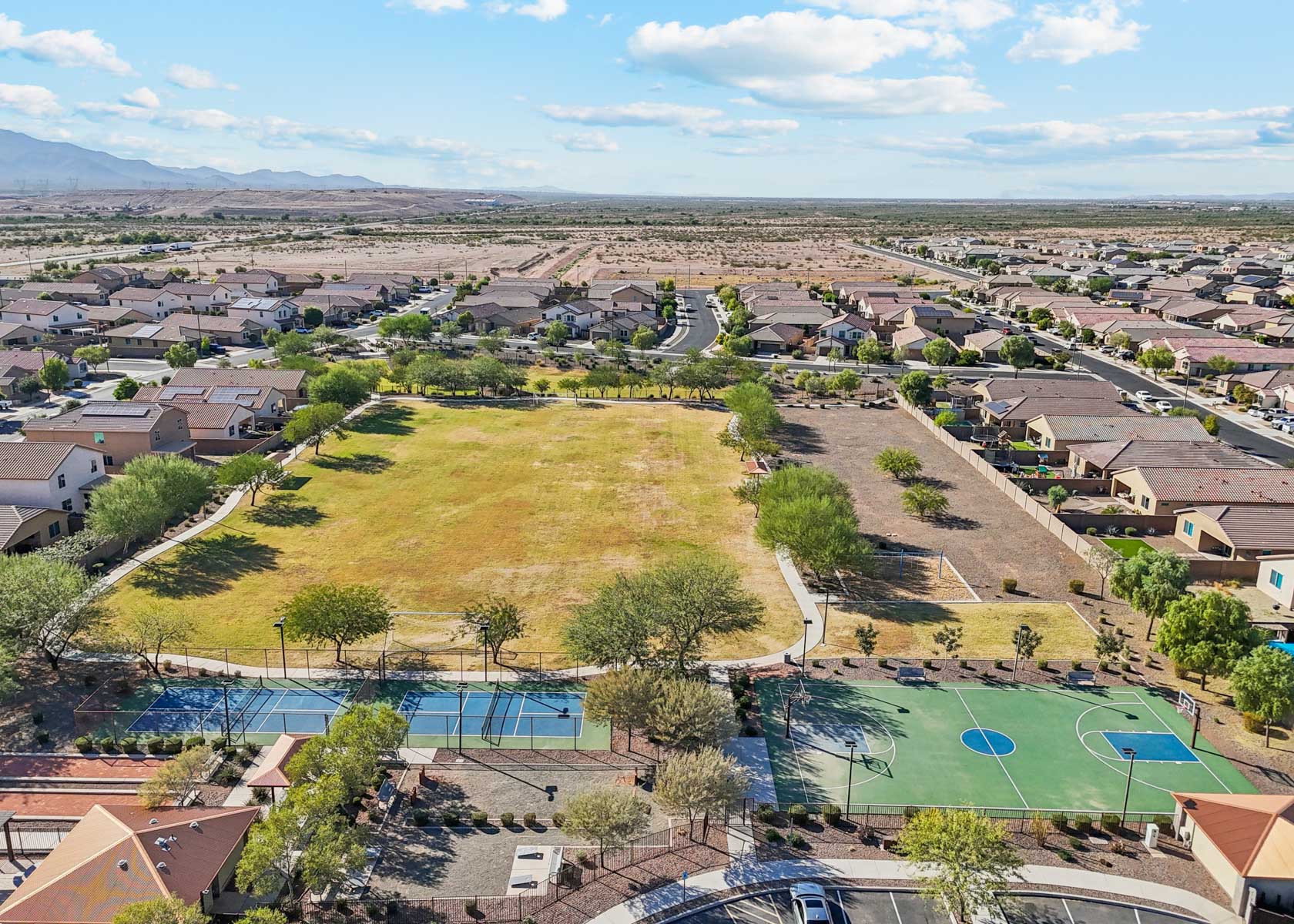 A large green landscape.