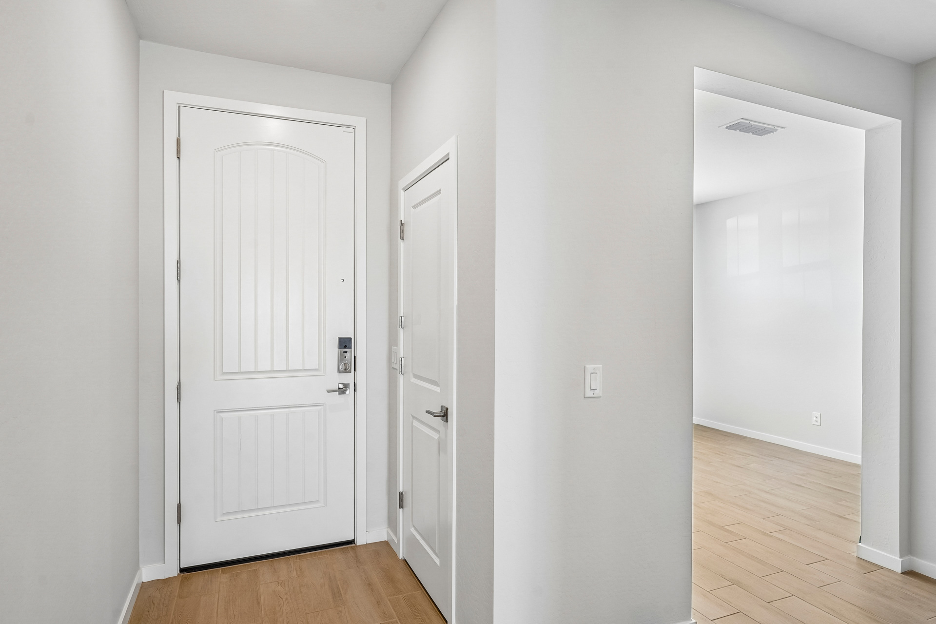A room with white doors.