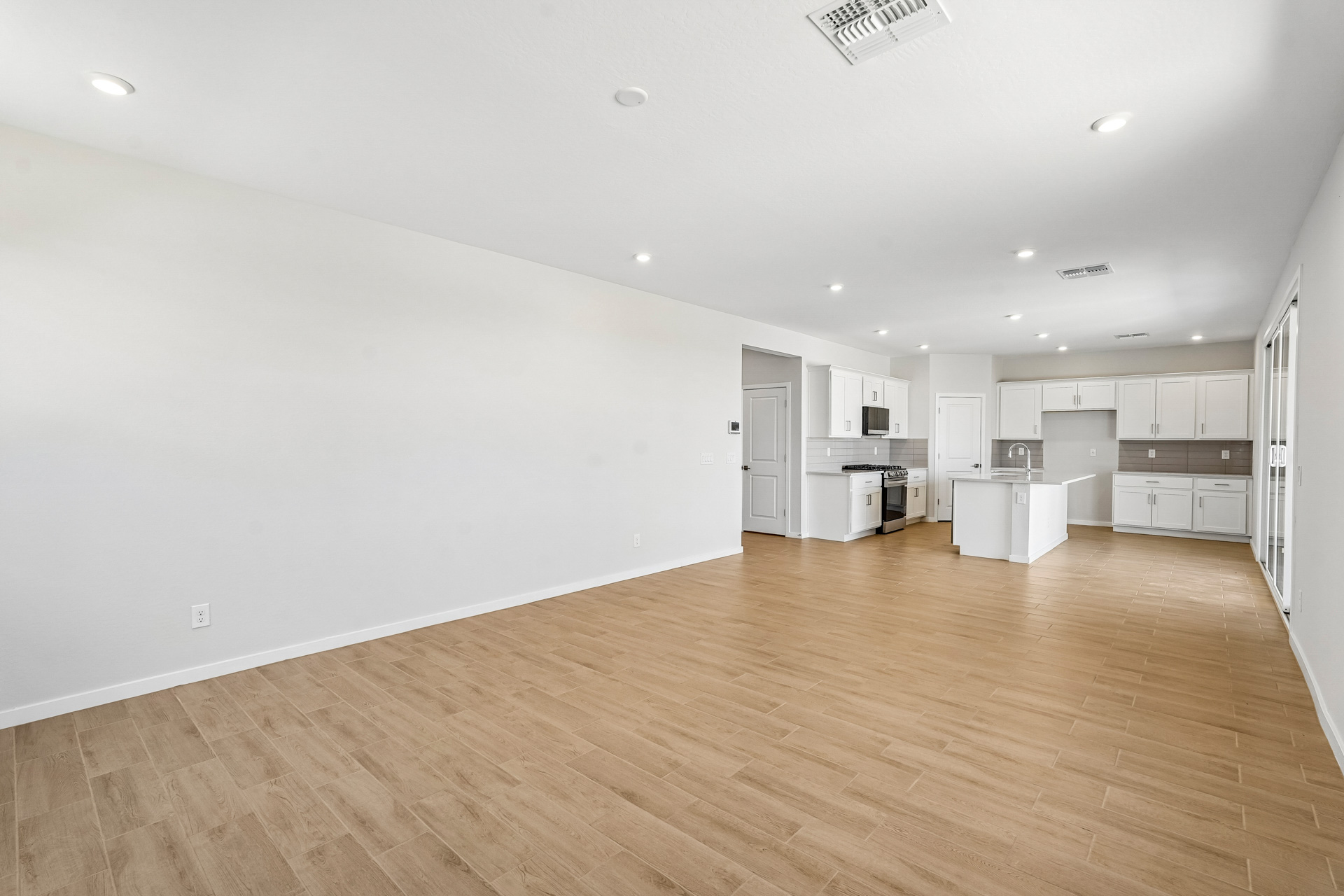A large empty kitchen.