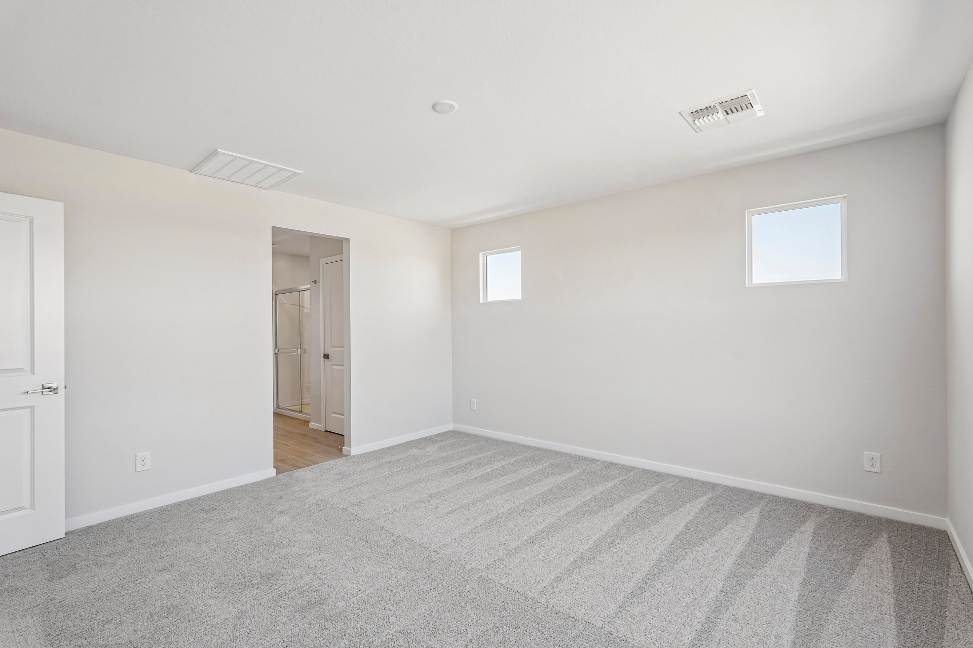 A room with white walls.