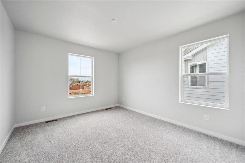 A room with windows.