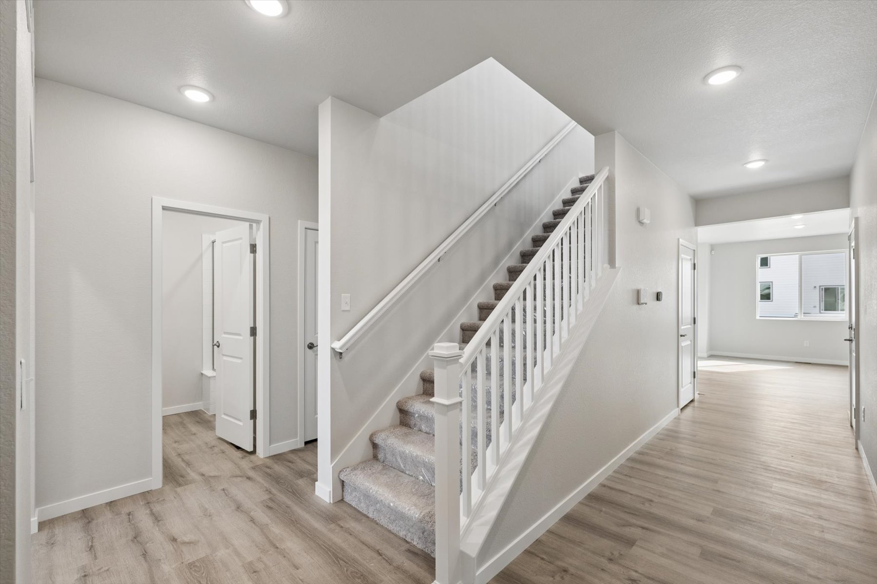 A staircase in a house.