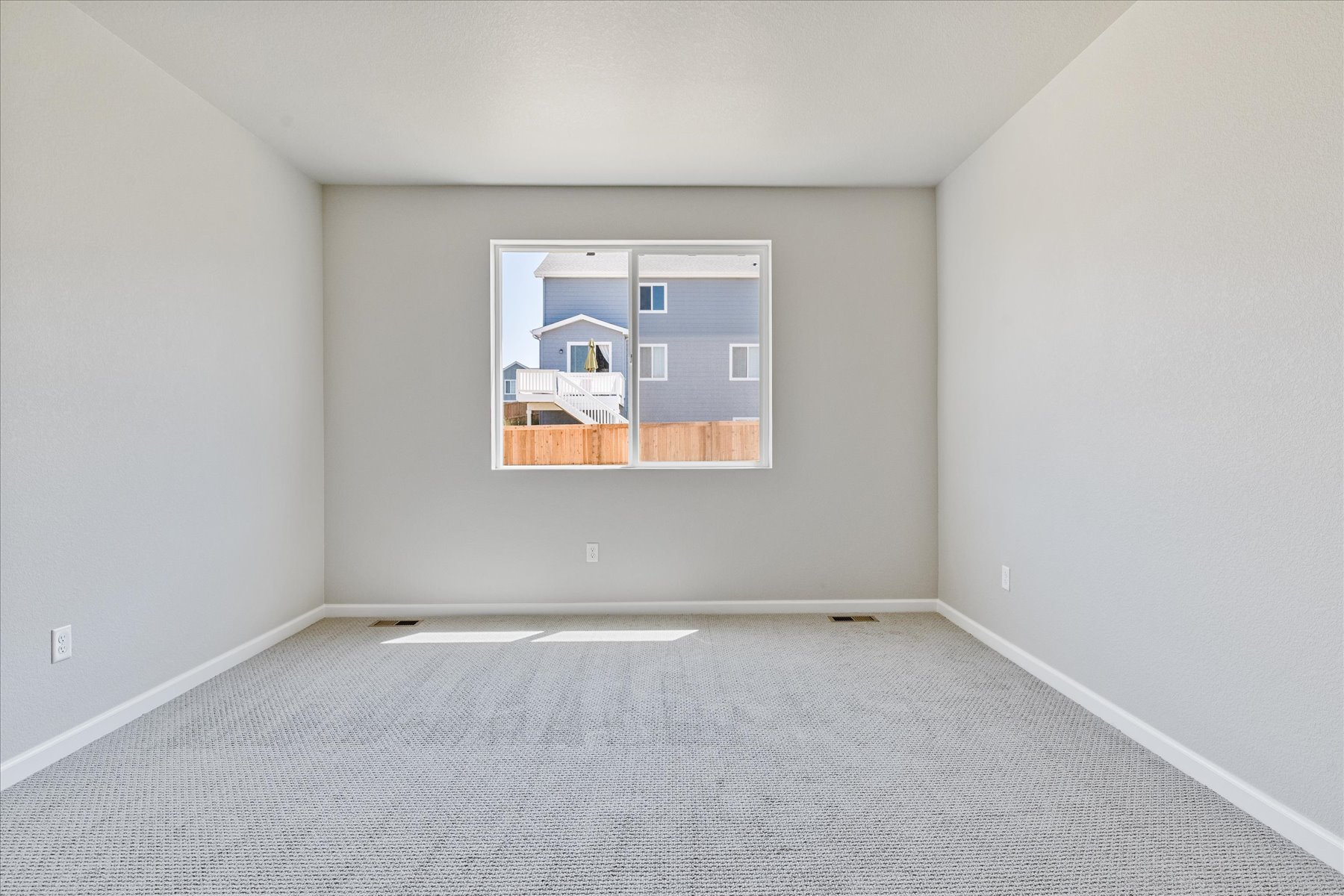 A room with a window.