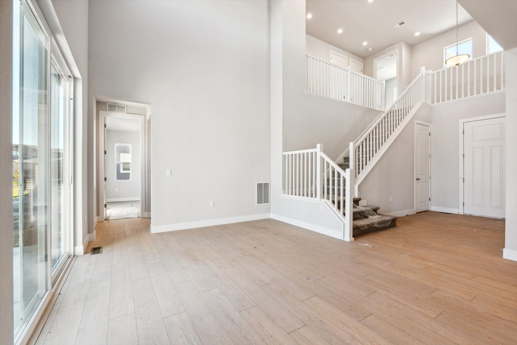 A staircase in a house.