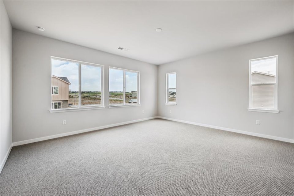 A room with windows.