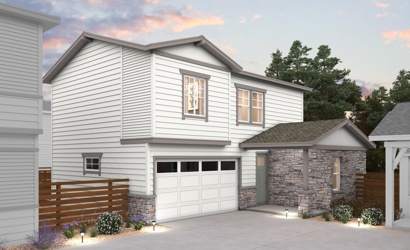 A house with a garage.