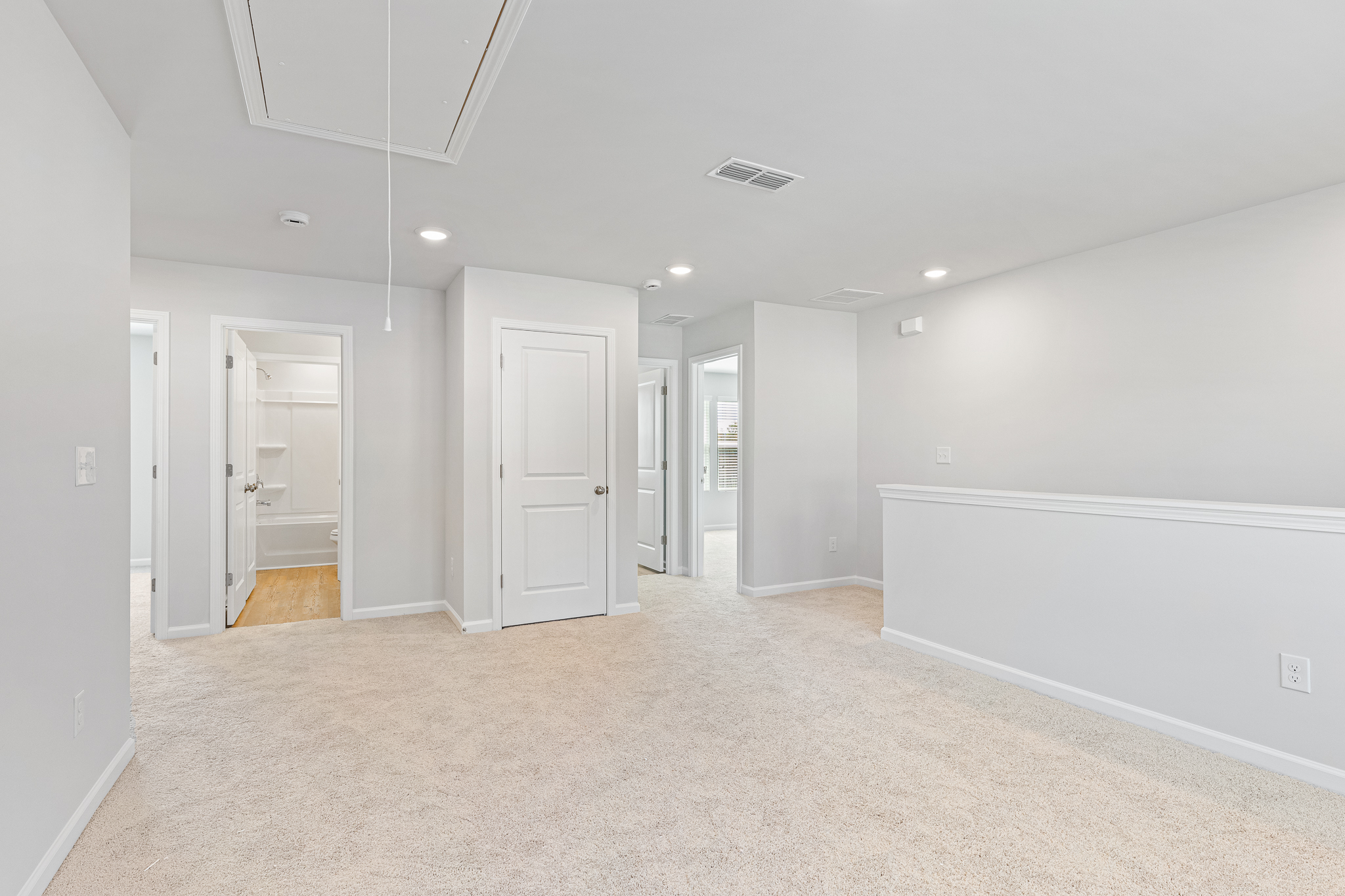 A room with white walls.