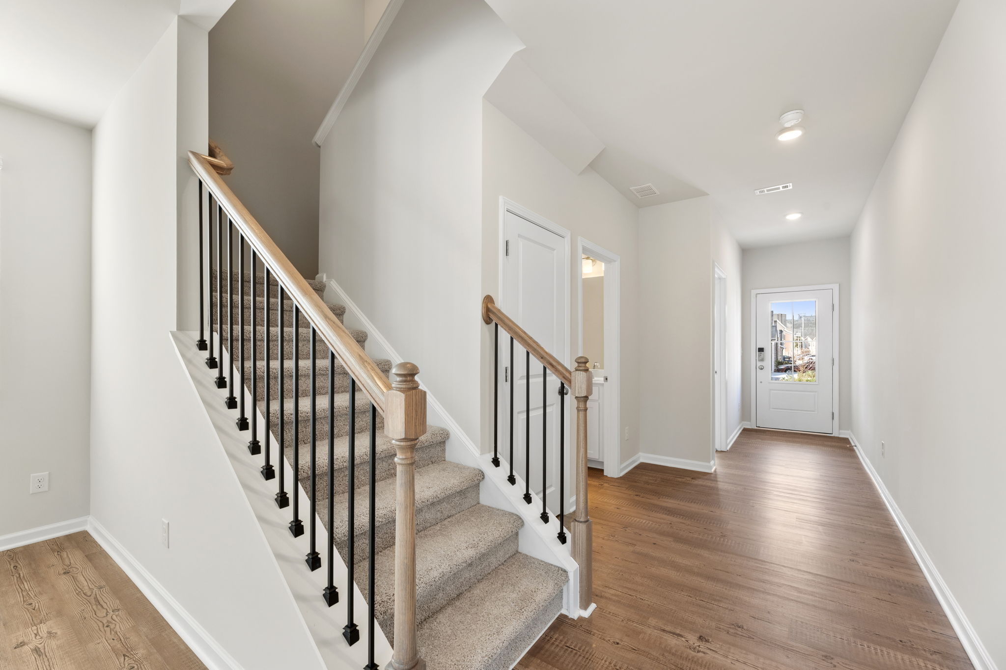 A staircase in a house.
