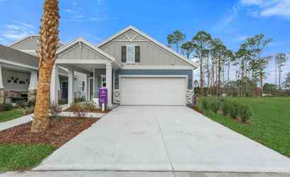 A house with a driveway.