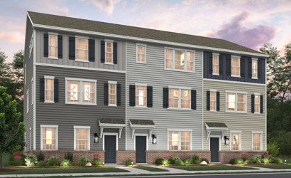 A large grey house.