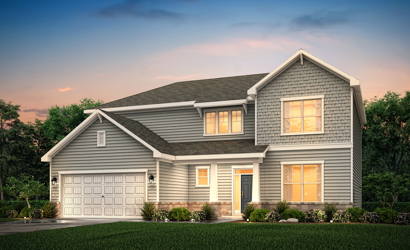 A house with a garage.