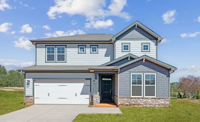 A house with a garage.
