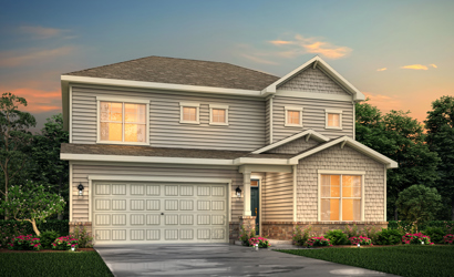 A house with a garage.