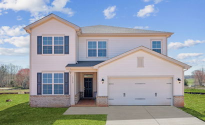 A house with a garage.