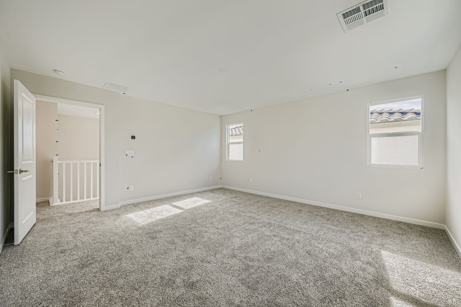 A room with white walls.