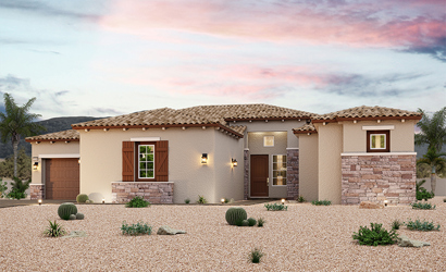 A house with a gravel driveway.