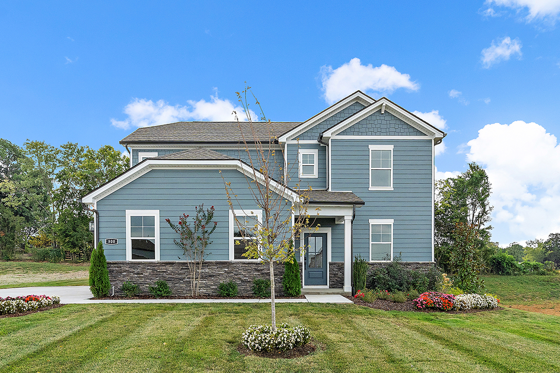 A house with a large yard.