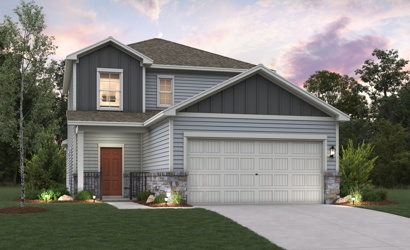 A house with a garage.