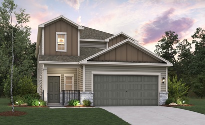 A house with a garage.