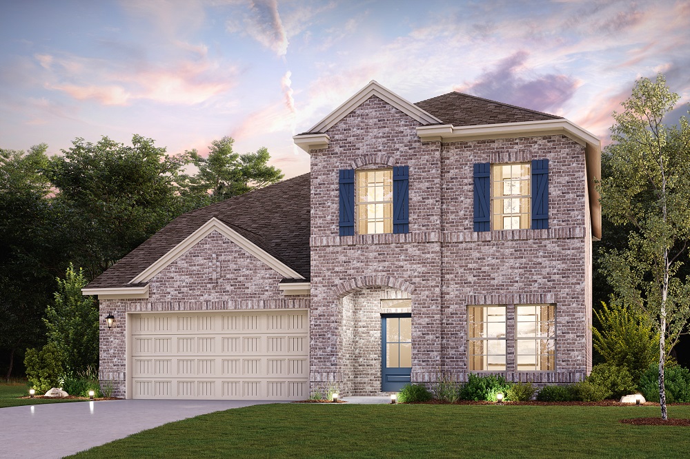 A house with a garage.