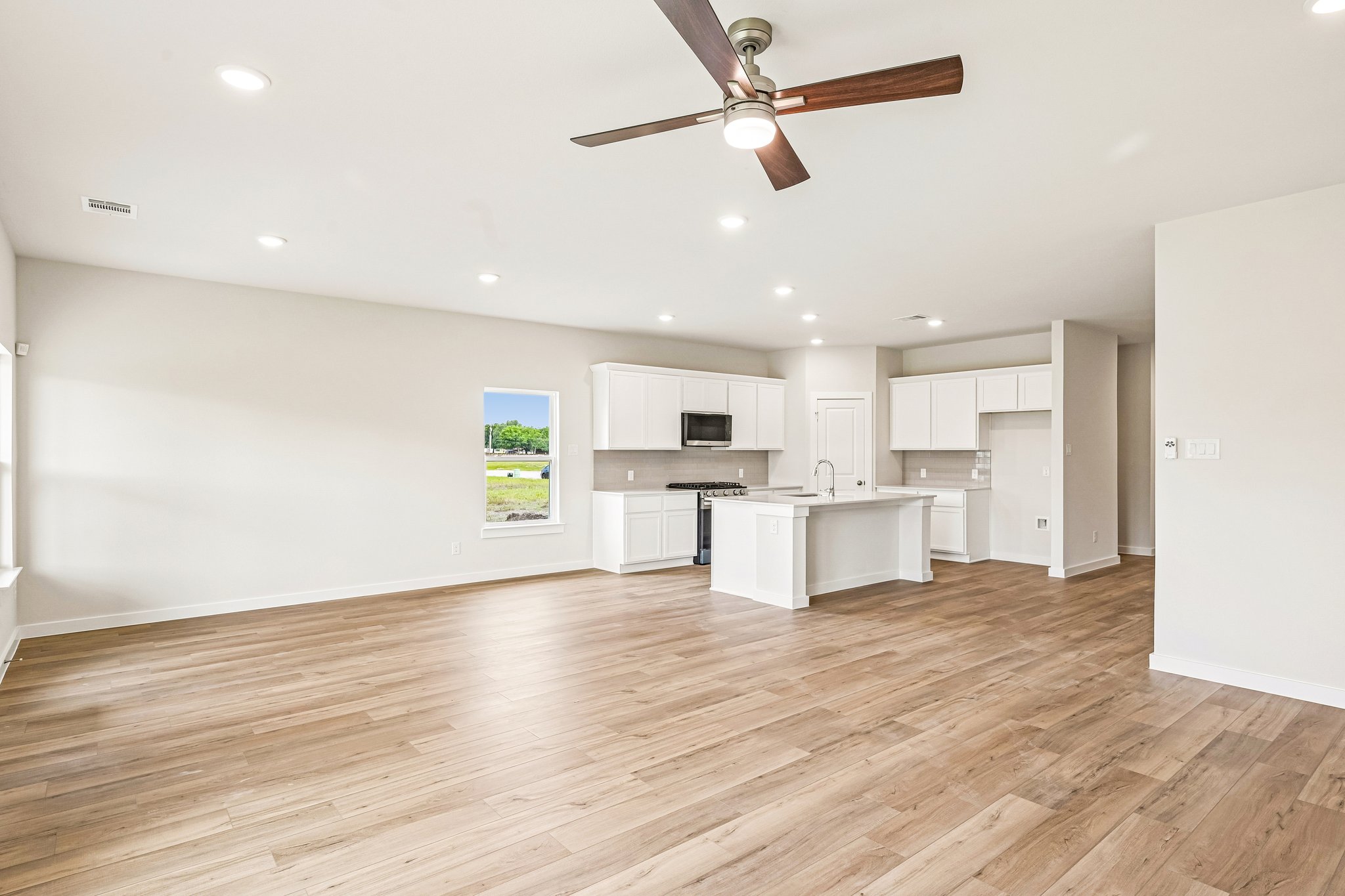 A large empty kitchen.