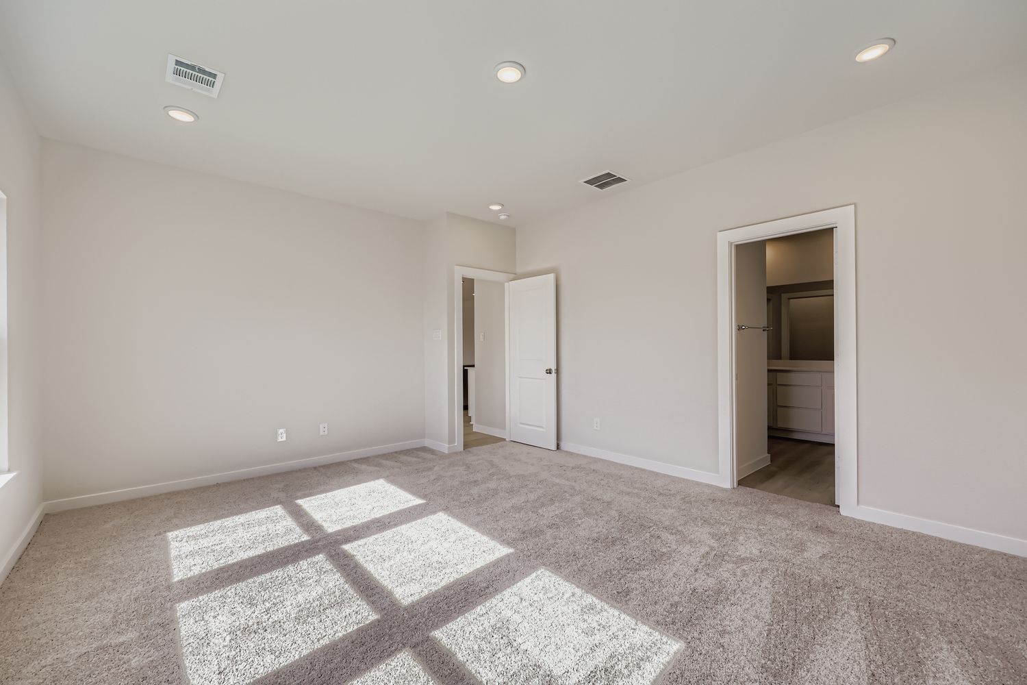 A room with white walls.