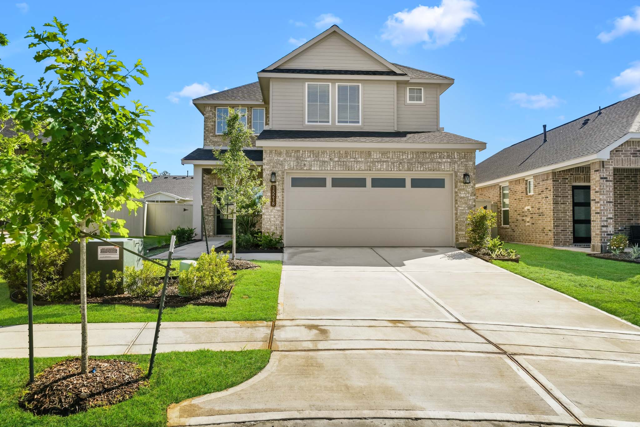 A building with a driveway.