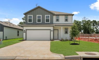 A house with a garage.