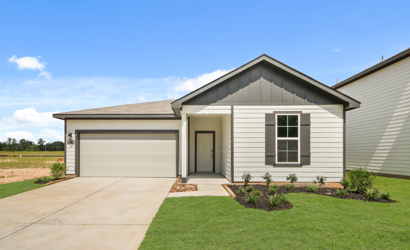A house with a garage.