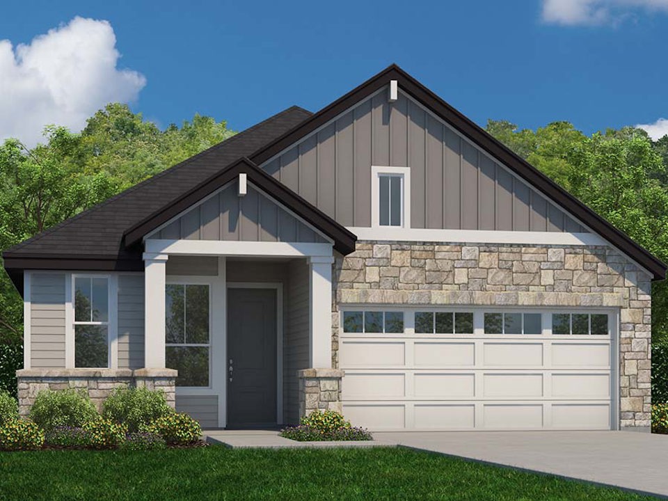 A house with a garage.