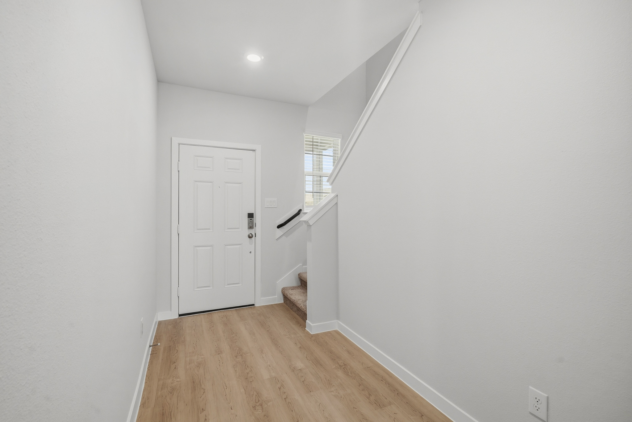 A room with white walls.