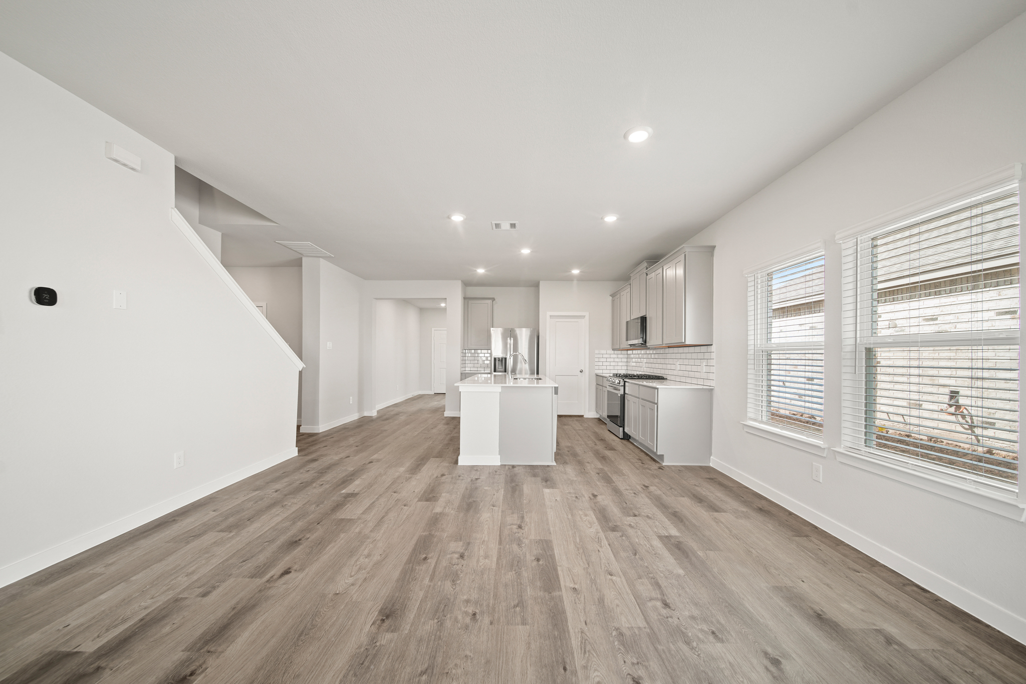 A large empty kitchen.