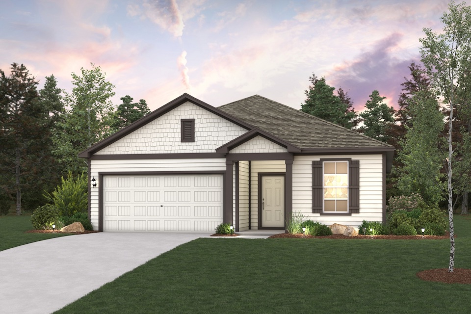 A house with a garage.