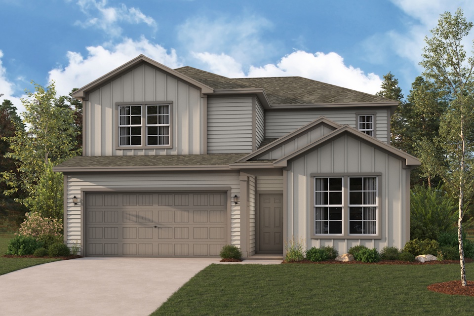 A house with a garage.