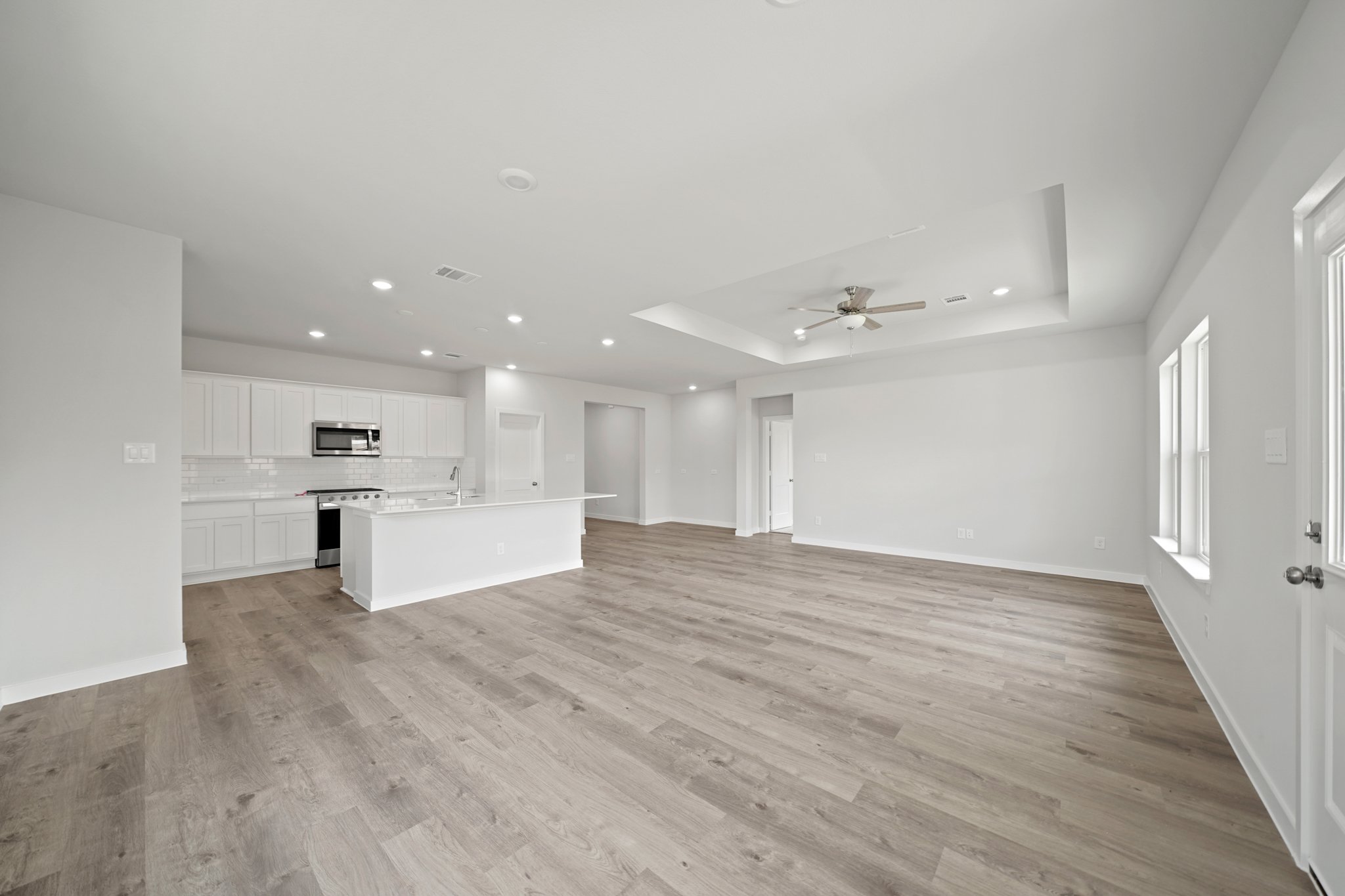 A large empty kitchen.