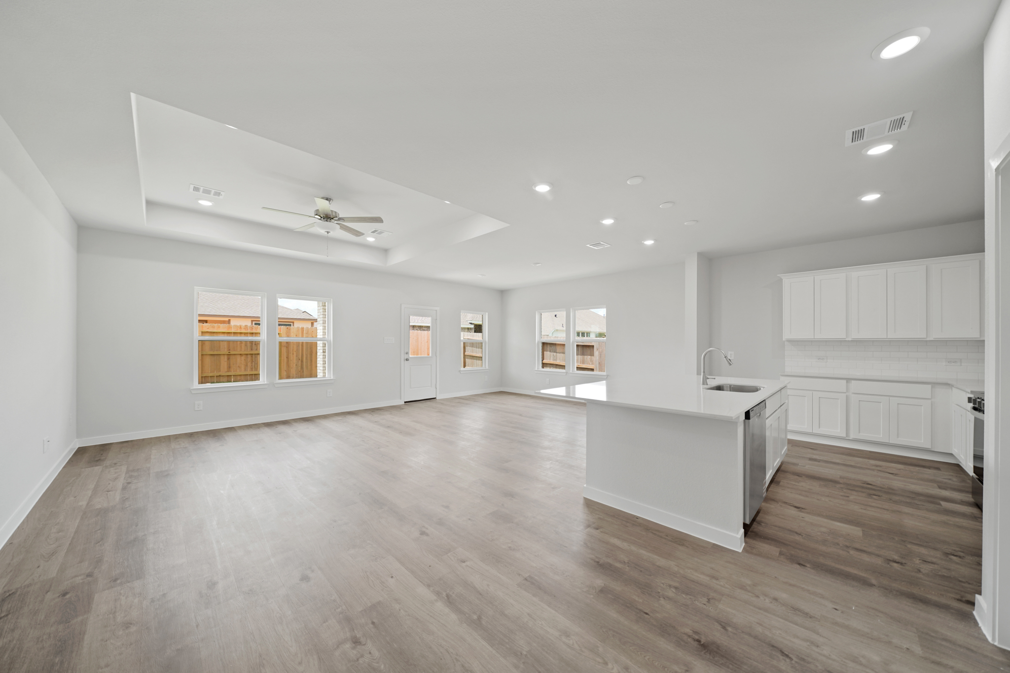 A large empty kitchen.