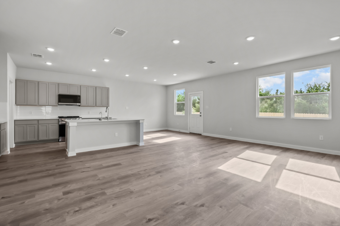 A large empty kitchen.