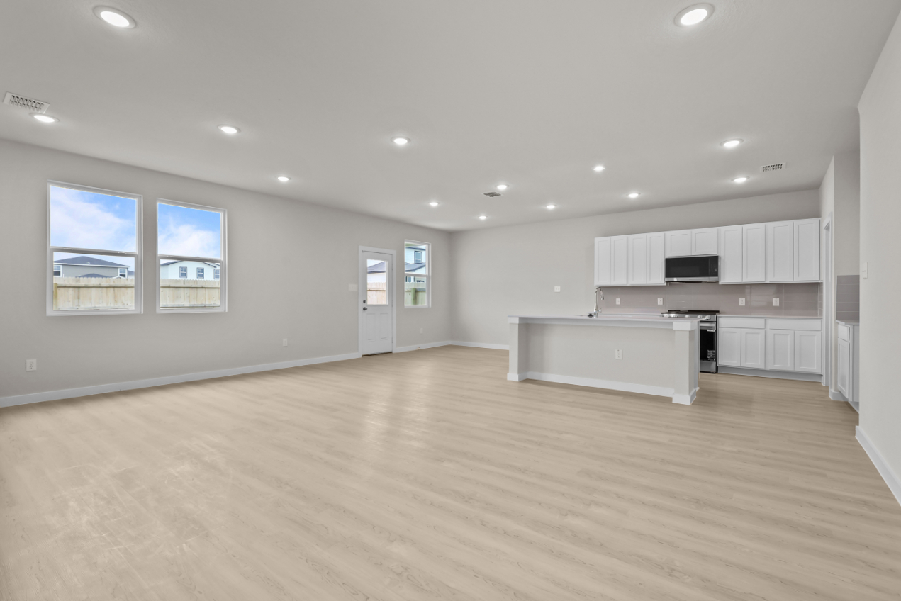 A large empty kitchen.
