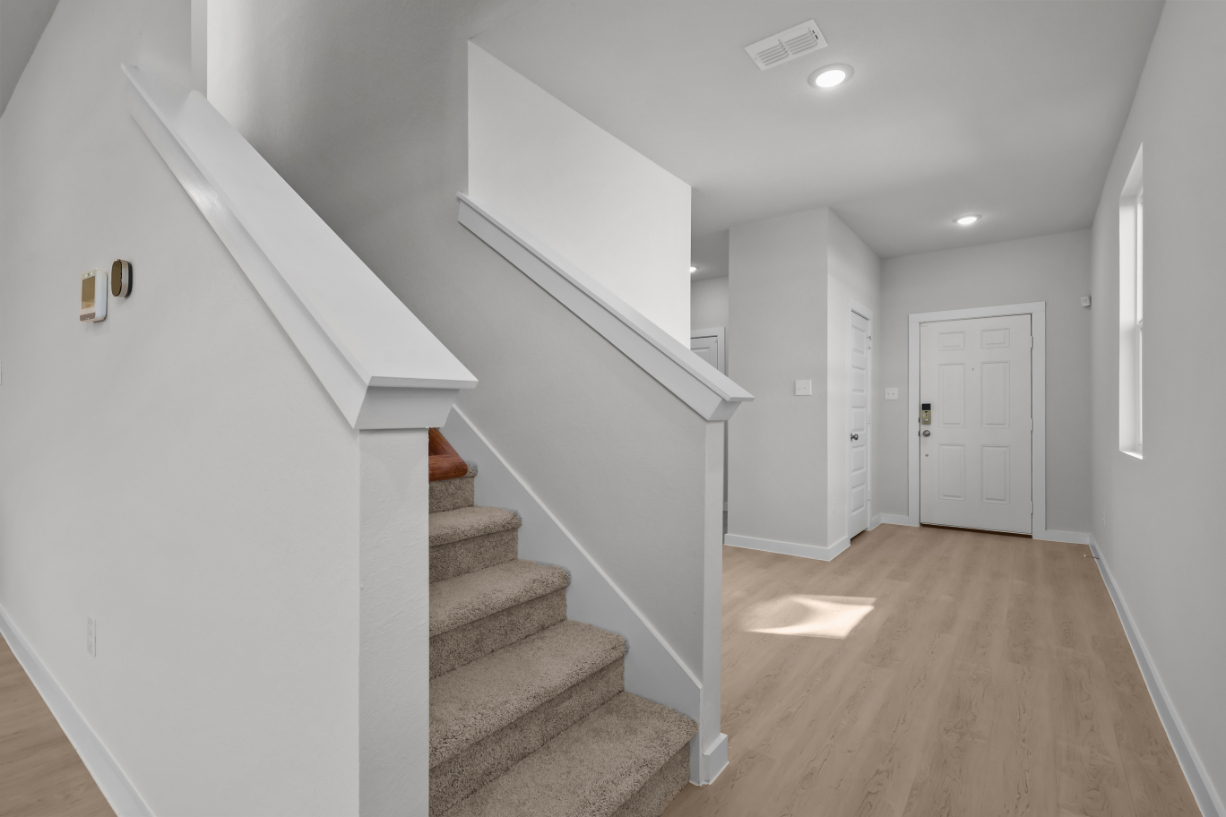 A staircase in a house.