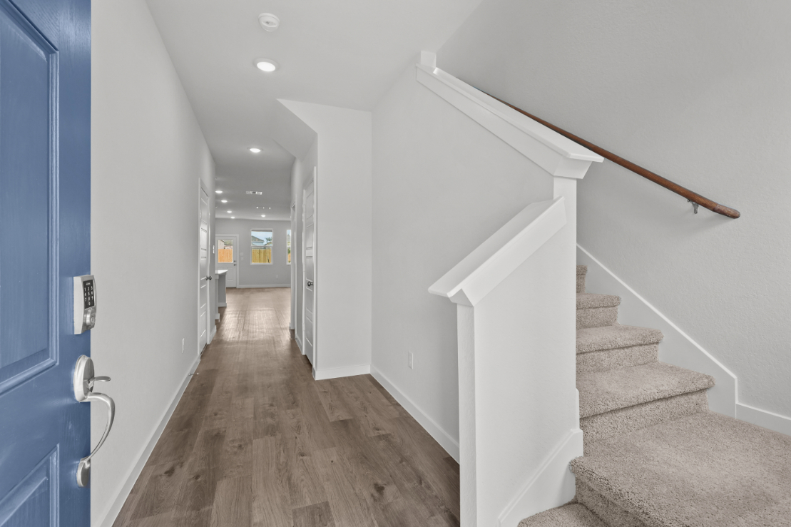 A staircase in a house.