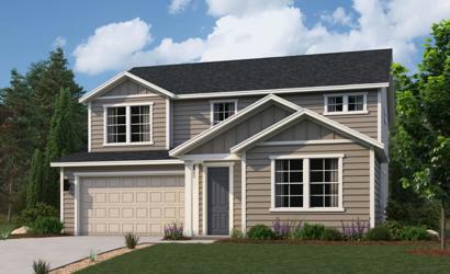 A house with a large front yard.