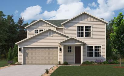 A house with a garage.