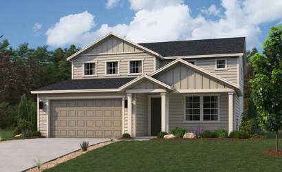 A house with a large front yard.