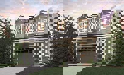 A house with a garage.