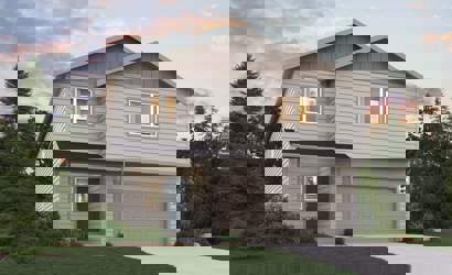 A house with a garage.
