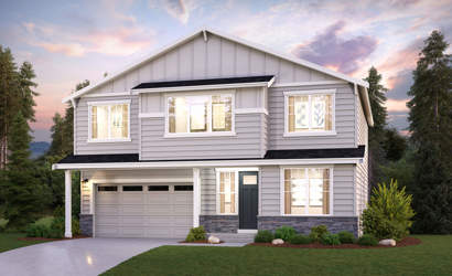 A house with a garage.